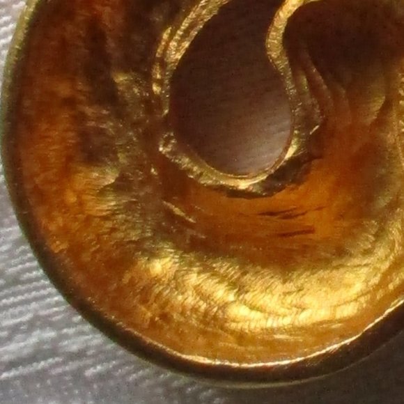 🌹🌹 CLARA STUDIOS (VINTAGE) GOLD SWIRL CIRCLE EARRINGS – CLIP-ONS 🌹🌹 NWOT - Picture 15 of 15